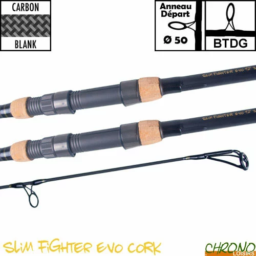 Canne Carp Design Slim Fighter Evo 50mm 12' 3.5lbs Full Cork (les 2) 1 Canne Carp Design Slim Fighter Evo 50mm 12' 3.5lbs Full Cork (les 2)