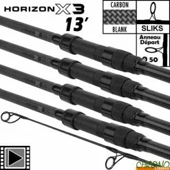Canne Fox Horizon X3 50mm 13' 3.5lbs (les 4)